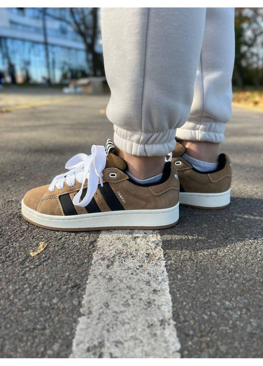 КРОСІВКИ ЖІНОЧІ ADIDAS CAMPUS 00S BROWN WHITE АДІДАС КАМПУС No Brand білі демісезони (367175448)