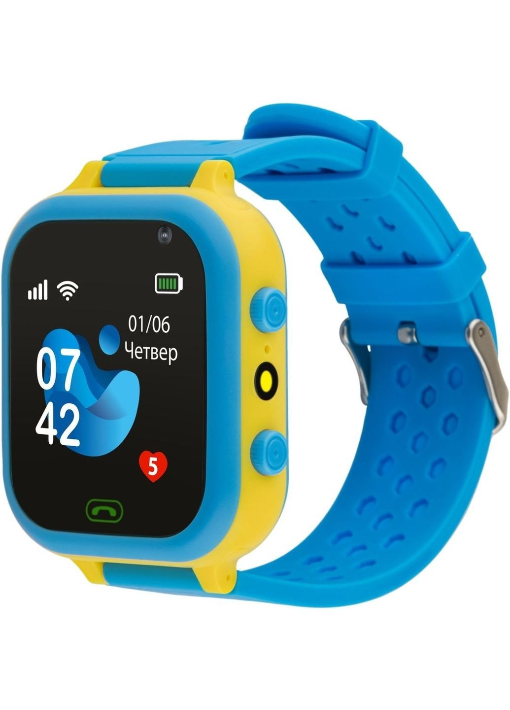Smart Watch GO009 GLORY Camera+LED WIFI Blue-Yellow RU UCRF Amigo (330030555)