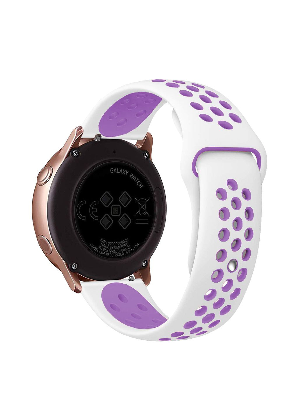 Ремінець Универс 20mm для White/Purple Universal Samsung/Amazfit/Huawei (340913459)