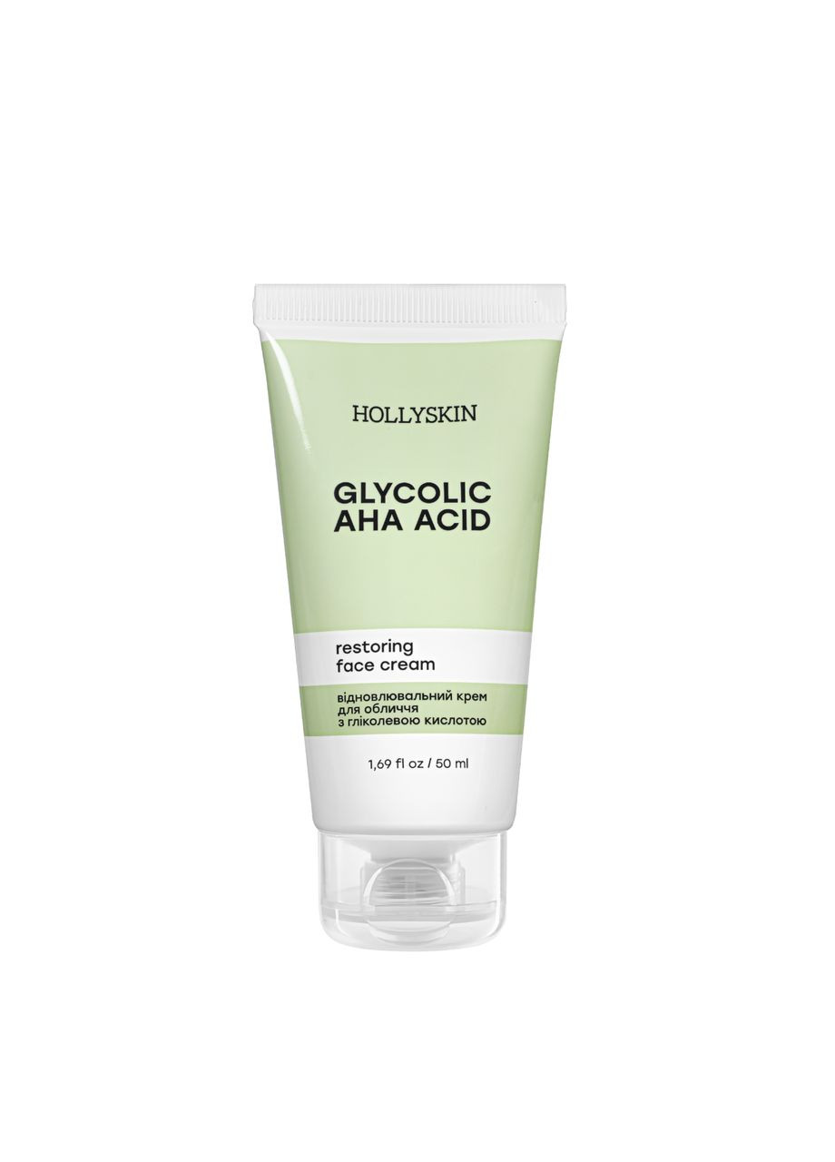 Hollyskin Крем для обличчя відновлювальний Glycolic AHA Acid з гліколевою кислотою 50 мл 0213h — Крем, Україна (350612557)