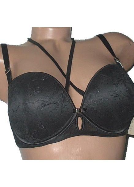 Чёрный бюстгальтер анжелика с пуш-ап с формованной чашкой с Weiyesi с косточками