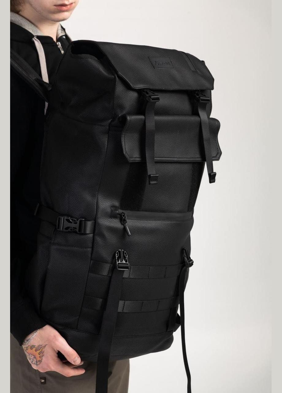 Туристичний рюкзак чорний екошкіра унісекс ToBeYou Turist Max (322425679)