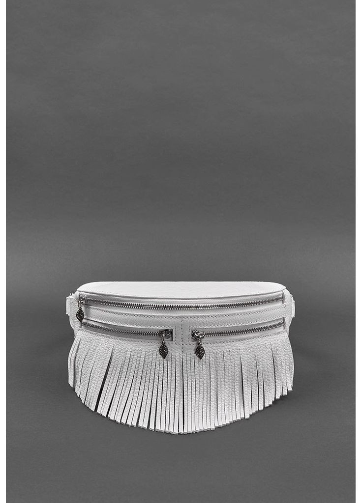 Шкіряна жіноча сумка на пояс Spirit біла BlankNote поясна сумка (348359282)