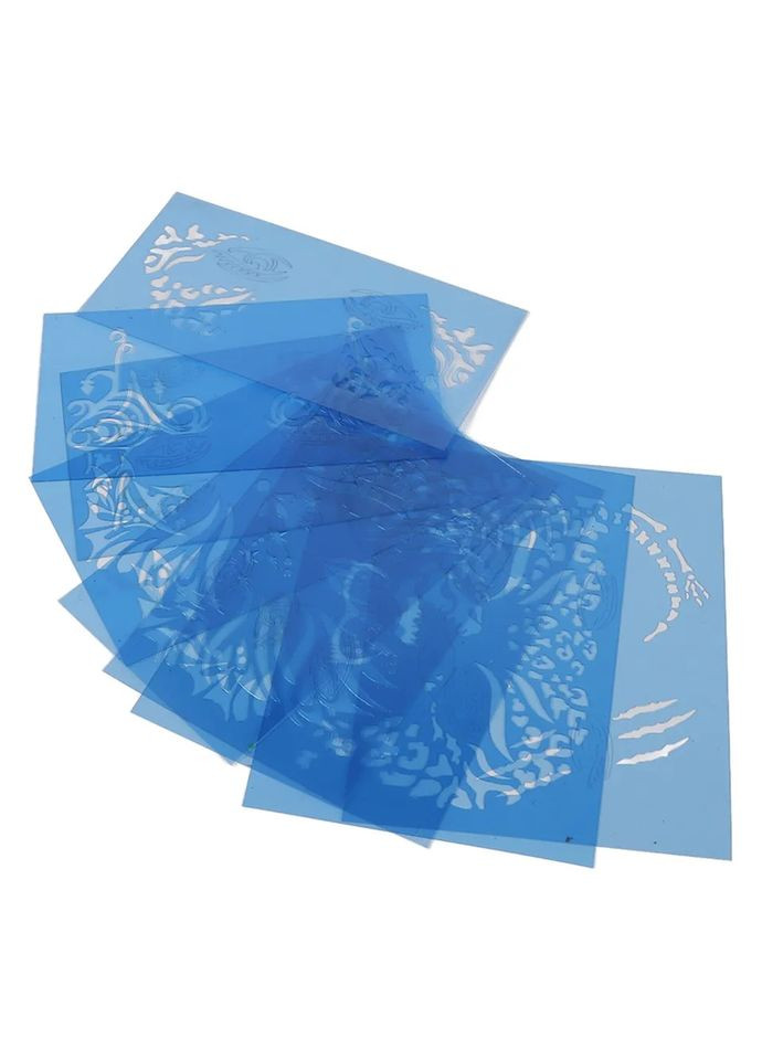 9 трафаретов для рисования лица многоразовые для боди-арта No Brand (302242035)