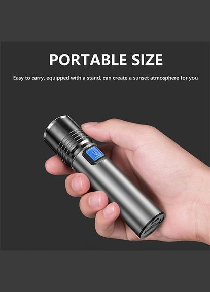 Фонарь ручной с зеленым светом BLK31G универсальный с зарядкой USB, с фокусировкой, с клипсой X-Balog (306557640)