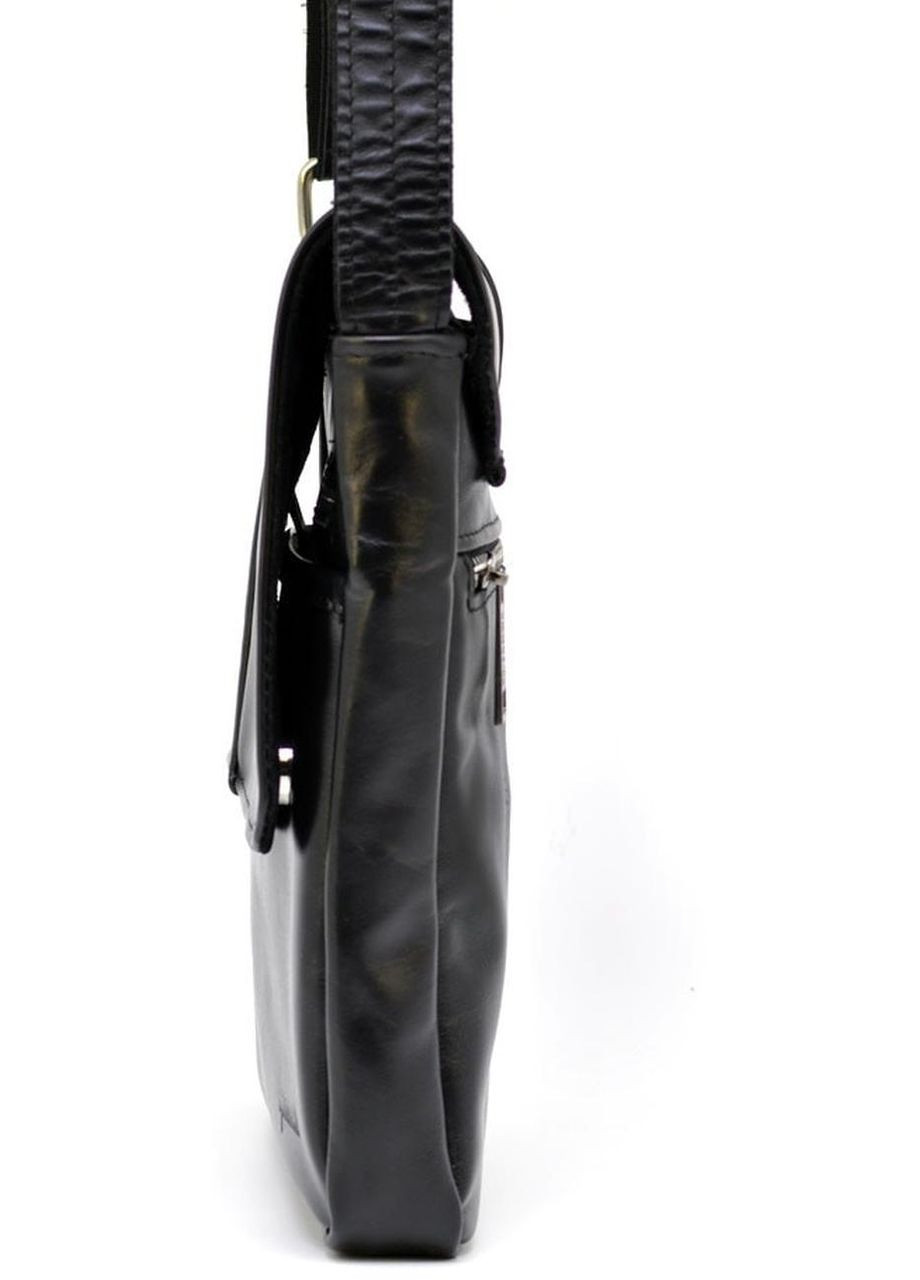 Сумка мессенджер через плечо мужская из натуральной кожи маленькая для документов формата А5 или для планшета Черный 35780 TARWA (337466456)