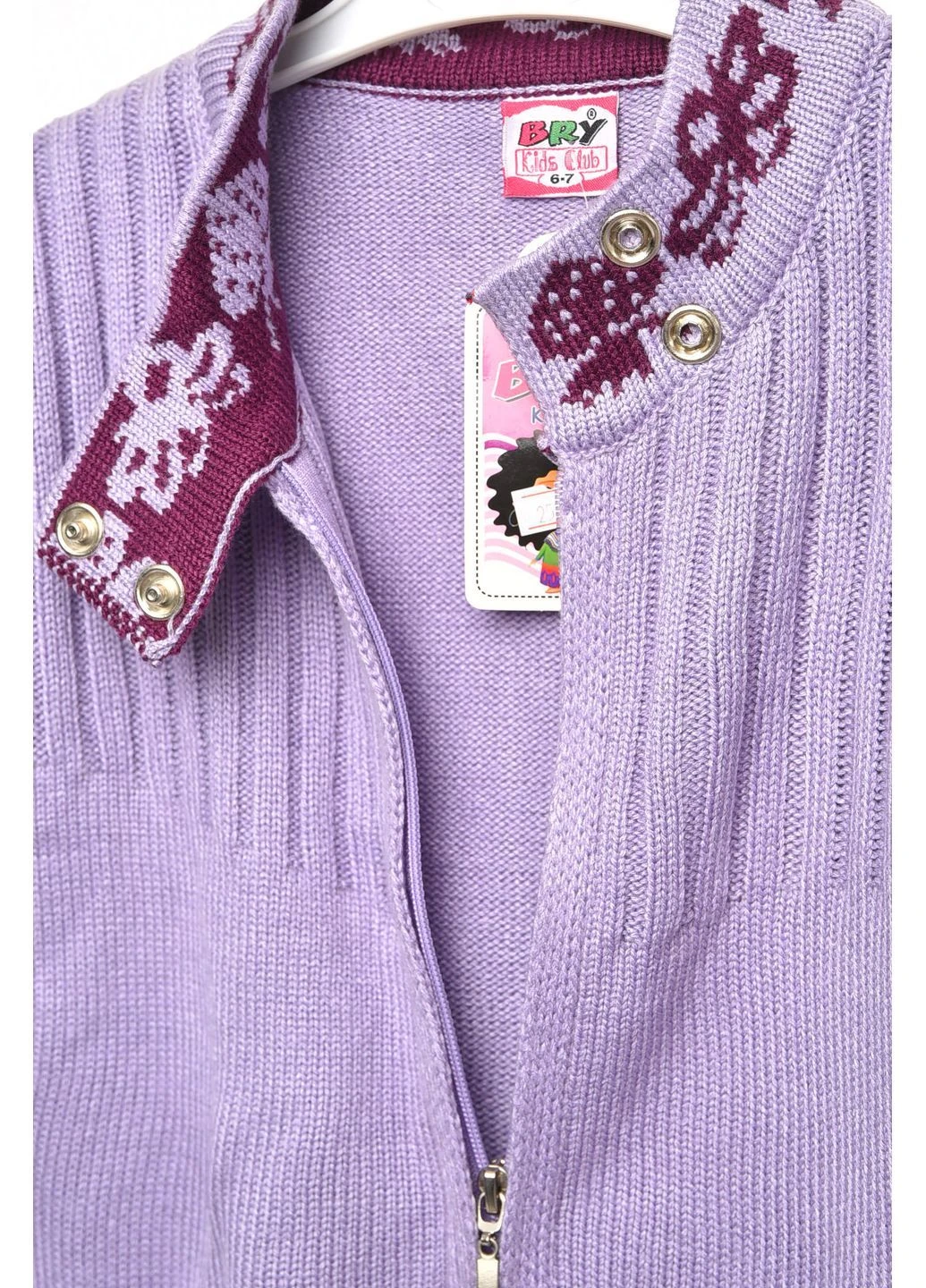 Кофта детская для девочки сиреневого цвета с принтом Let's Shop (378285510)