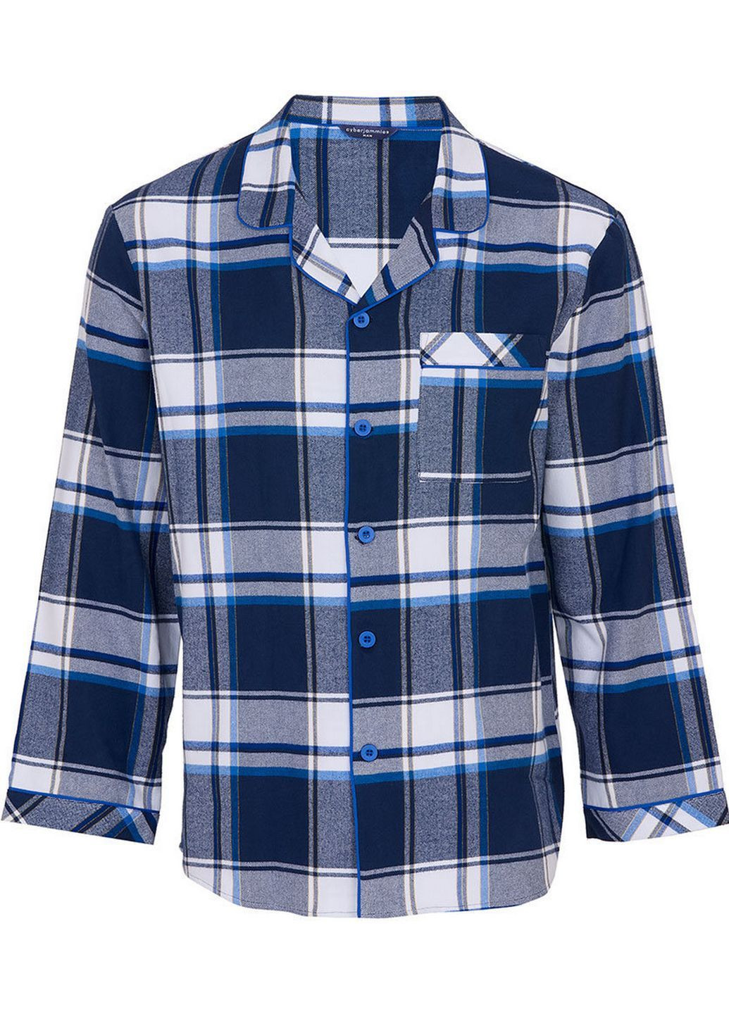 Піжама чоловіча тепла фланель 100% бавовна зимова преміум комфорт Cyberjammies Frosty (368558979)