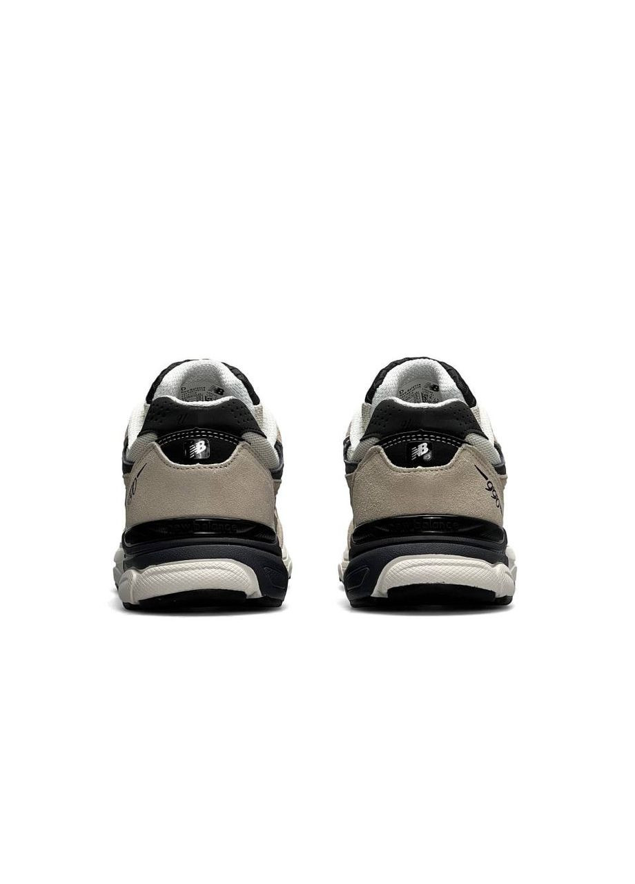 Бежевые демисезонные кроссовки мужские, вьетнам New Balance 990 v3 Beige Black