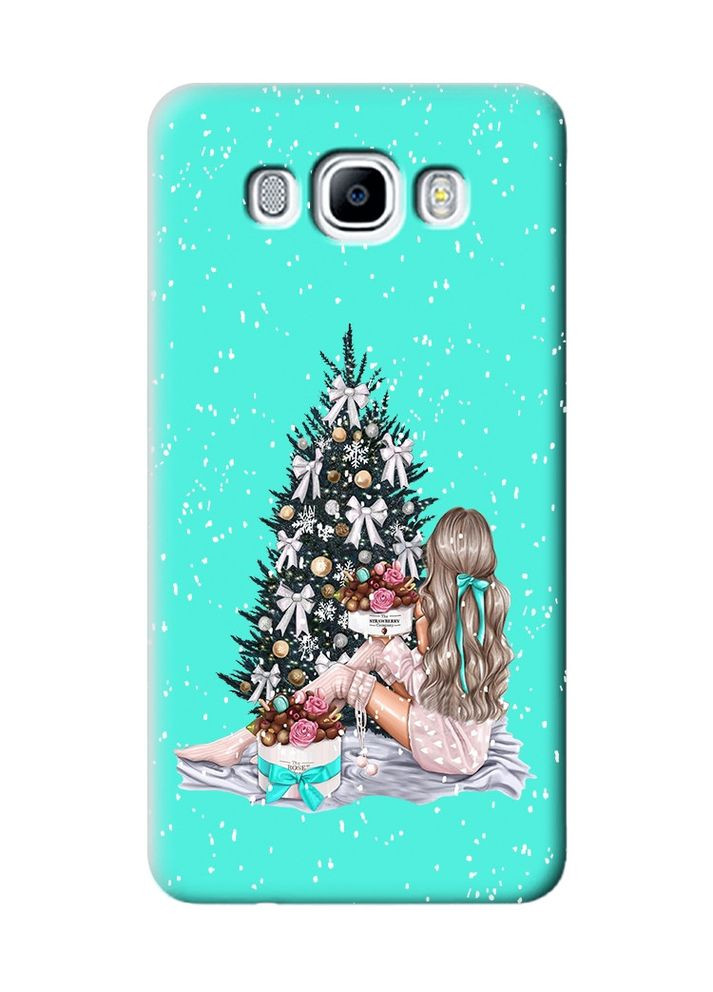Матовый чехол на Samsung Galaxy J7(2016) J710:: Девушка возле ёлки (новогодний принт 139) Creative (362964606)
