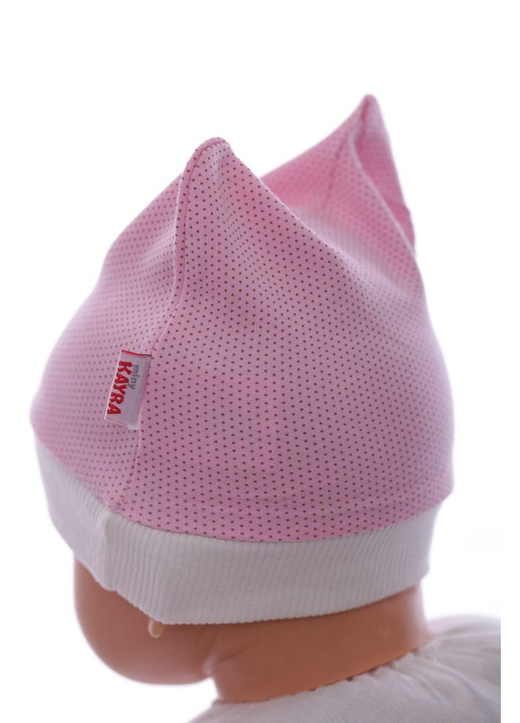 Шапка для дівчинки трикотажна в рожевий горошок. 9м+ (38843) BABYKROHA (323469487)