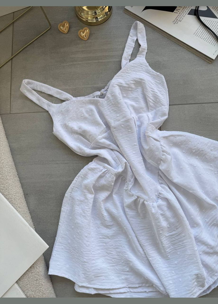 Білий повсякденний, кежуал, коктейльна, вечірня жіноча сукня-комбінезон FINO Mode