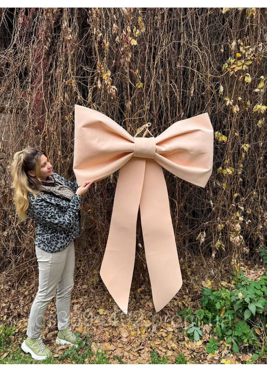 Большой уличный декоративный бант из фоамирана для фасадного оформления, украшения дома, витрин и фотозон. No Brand (369475401)