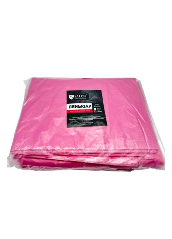 Пеньюары одноразовые парикмахерские Salon 100 шт, розовые Salon Professional (363970368)