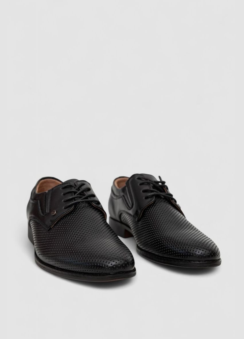 Черные туфли мужские с перфорацией,, 243rc1593 KangFu