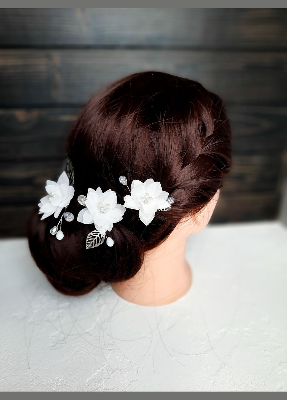 3 шт Весільні шпильки в зачіску з квітами No Brand (331177216)