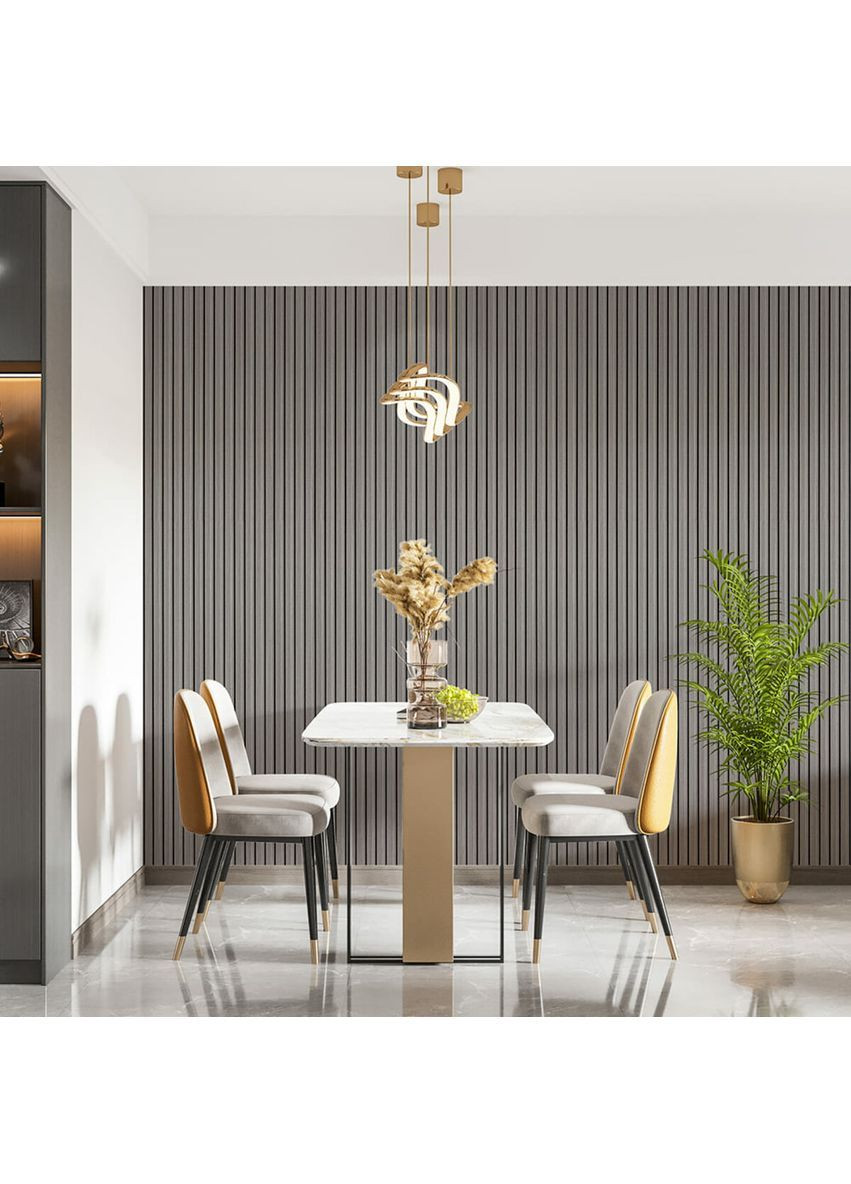 Рейка декоративна WPC стінова 3000х150х9мм Сіра StickerWall-SW-00001870 Sticker Wall (370563867)