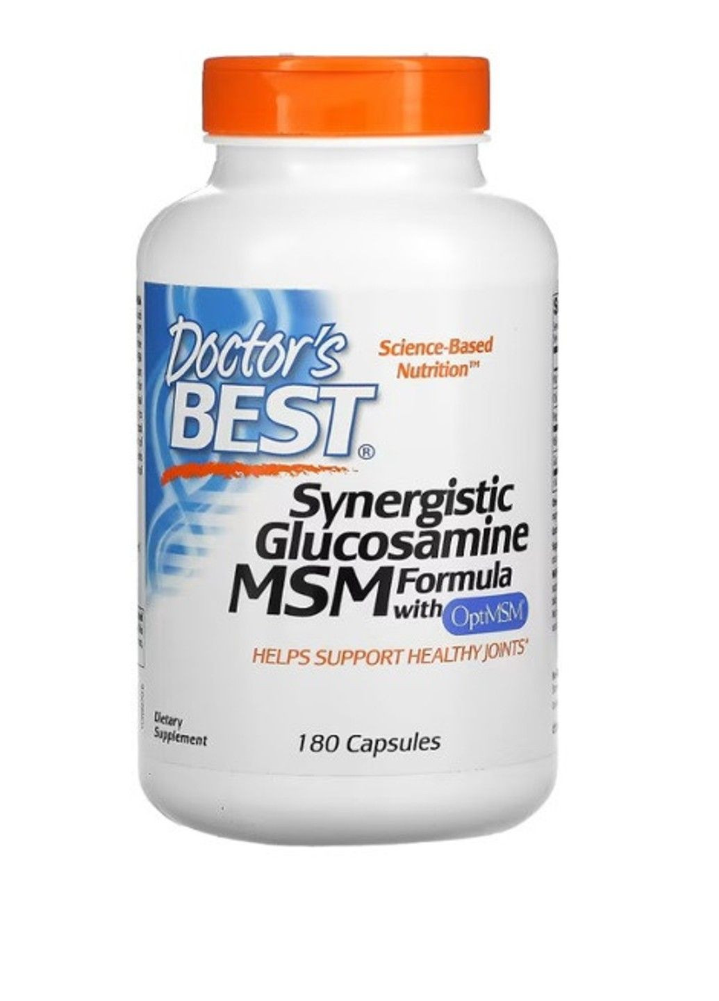 Синергетическая формула глюкозамина и МСМ с OptiMSM, 180 капсул Doctor's Best (347599685)