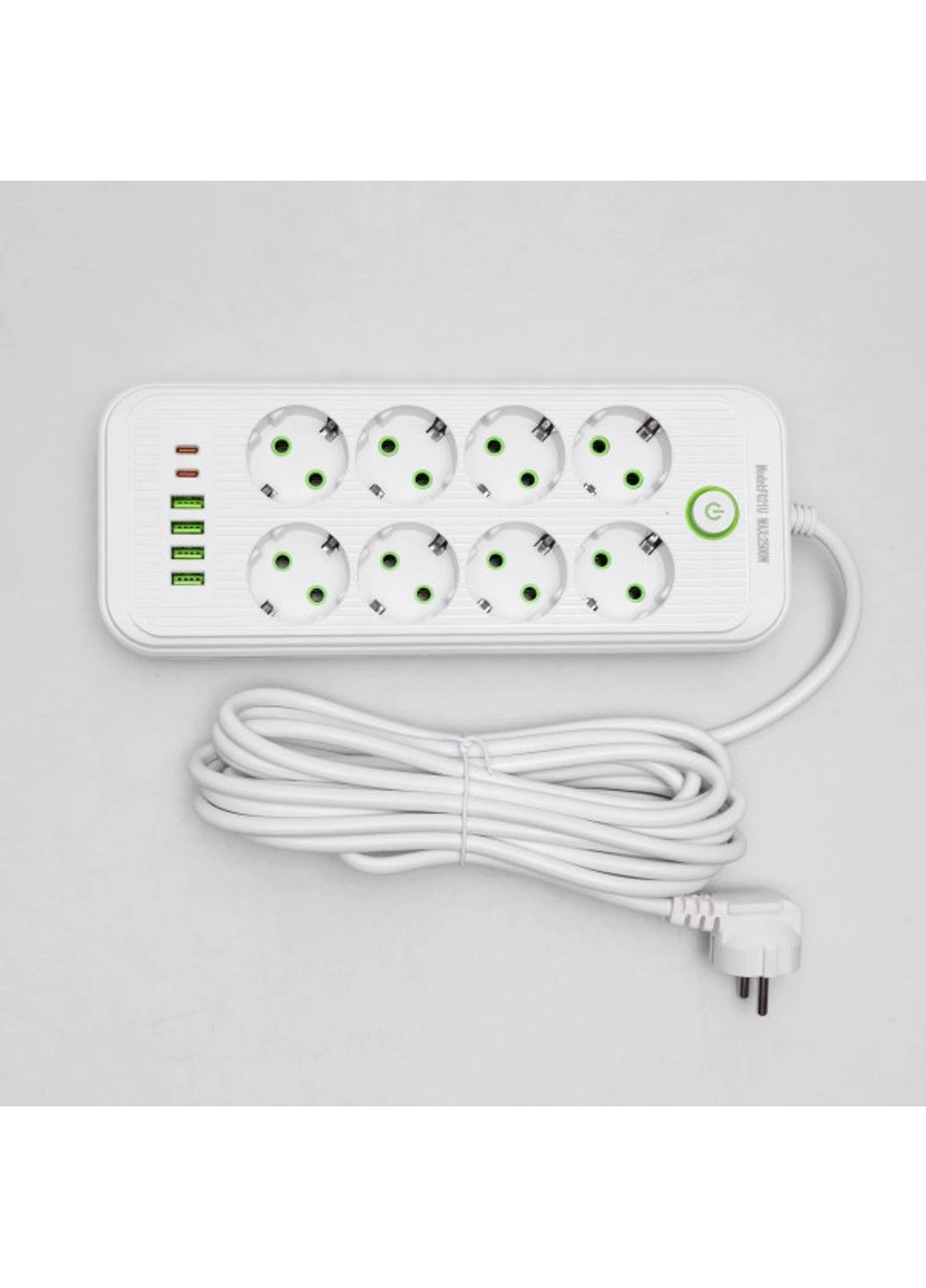 Сетевой фильтр-удлинитель 8 розеток 4 USB-A + 2USB Type-C на 5 метров Yiwu (388549327)