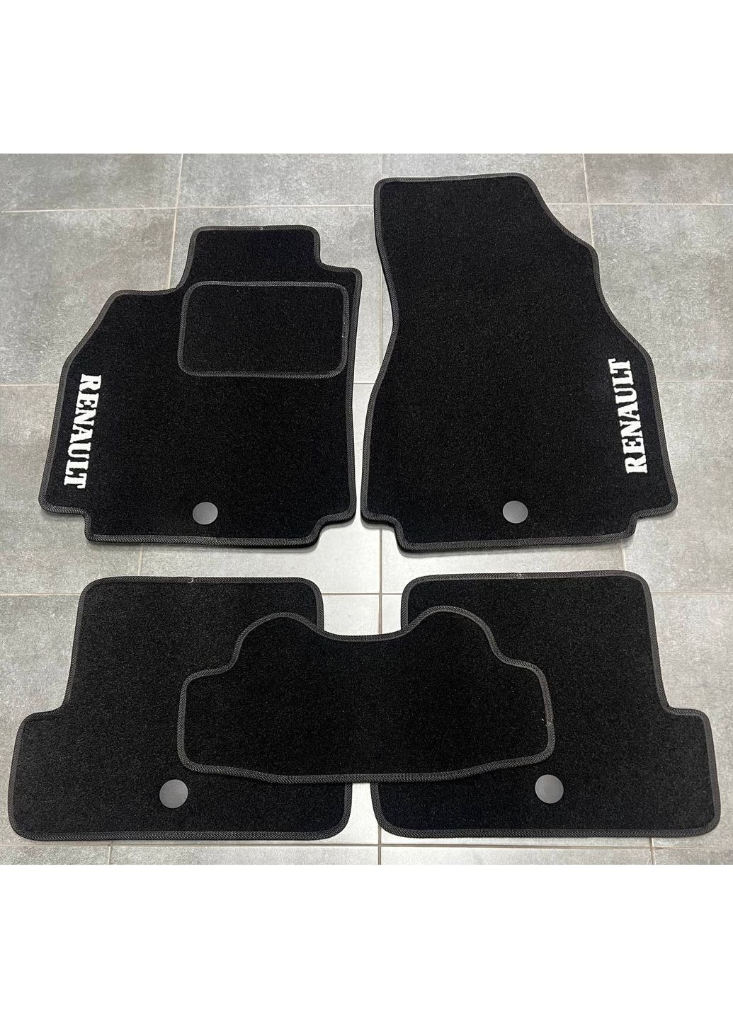Ворсовые коврики в салон для Renault II (2002-2008)/Рено Меган 2 хетчбек /Чёрные, кт 5шт Beltex Megane (362047624)