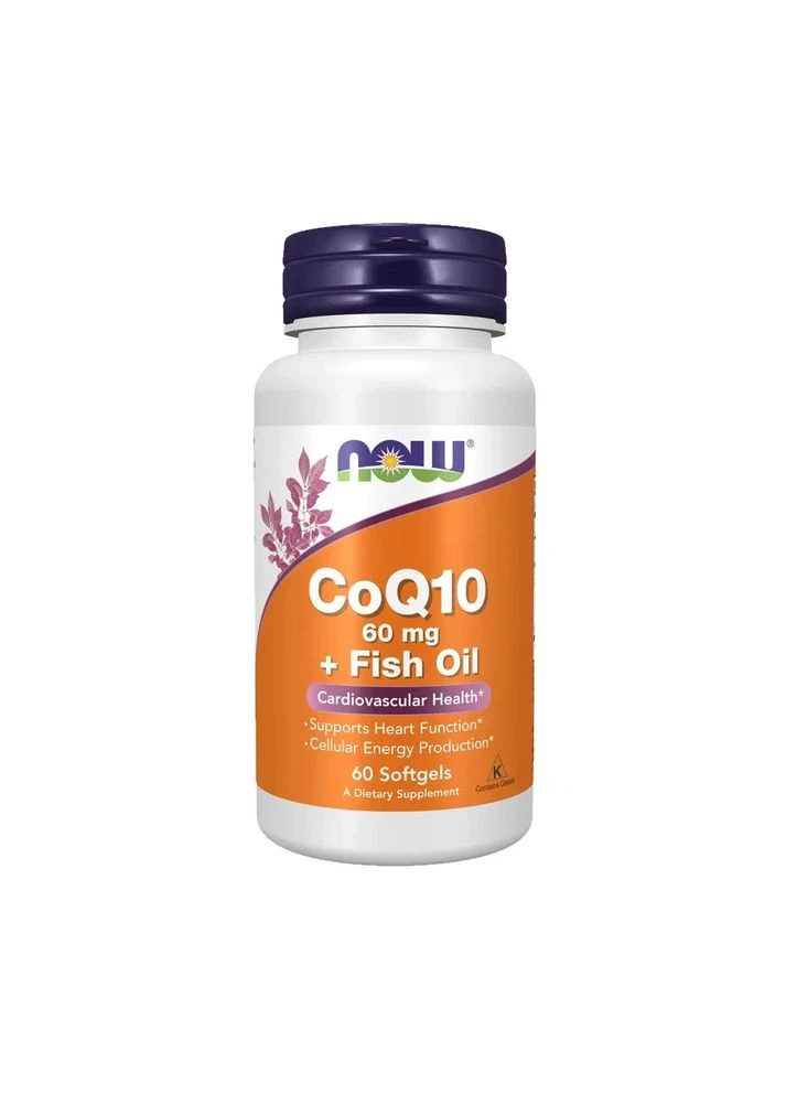 Коензим Q10 та Омега-3 CoQ10 with Omega-3 60 м'яких капсул Now Foods (361117184)