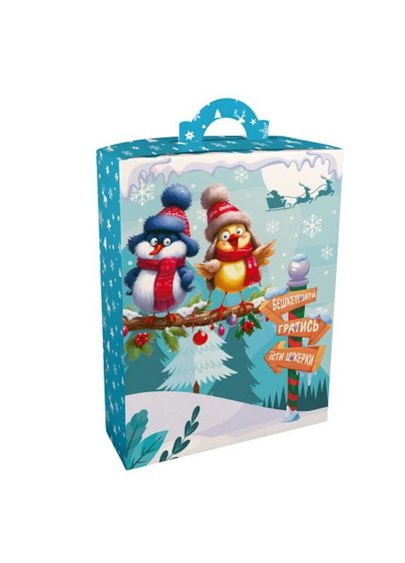 Новогодняя коробка «Птички озорники», 600г 10шт (5-0246) Кукумбер (364687778)