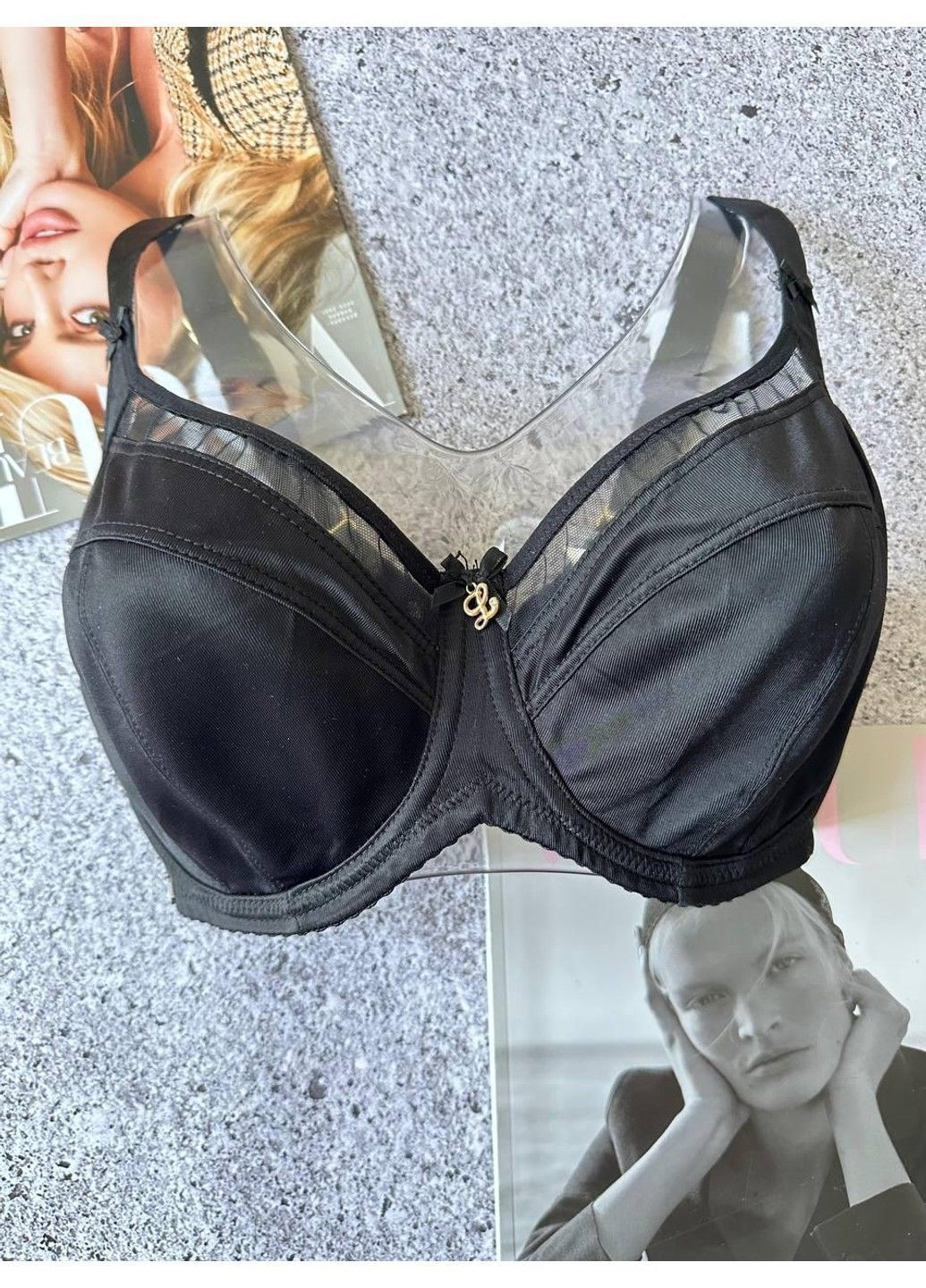 Чёрный бюстгальтер с хлопковой подкладкой черный Lanny Mode