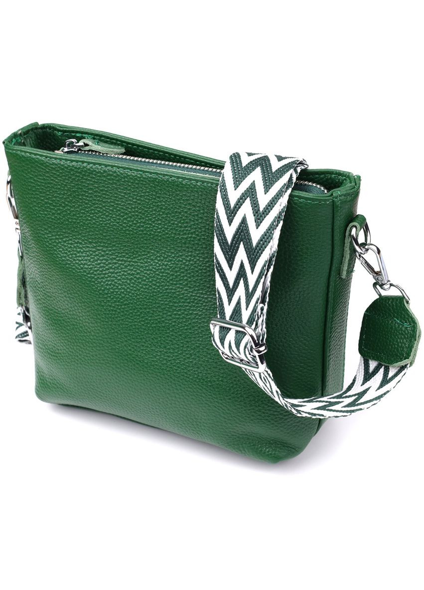 Стильна жіноча шкіряна сумка на кожен день. 22913 Зелений Vintage (361679921)