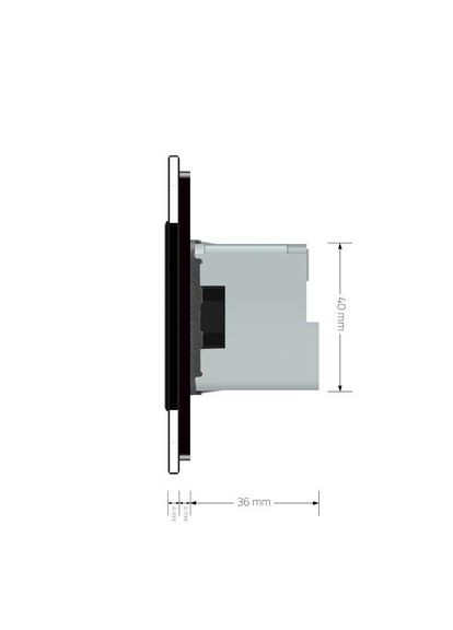 Радиоуправляемая (дистанционная) розетка с пультом, чёрная, с заземлением и защитными шторками, управление со смартфона, Livolo (371777498)