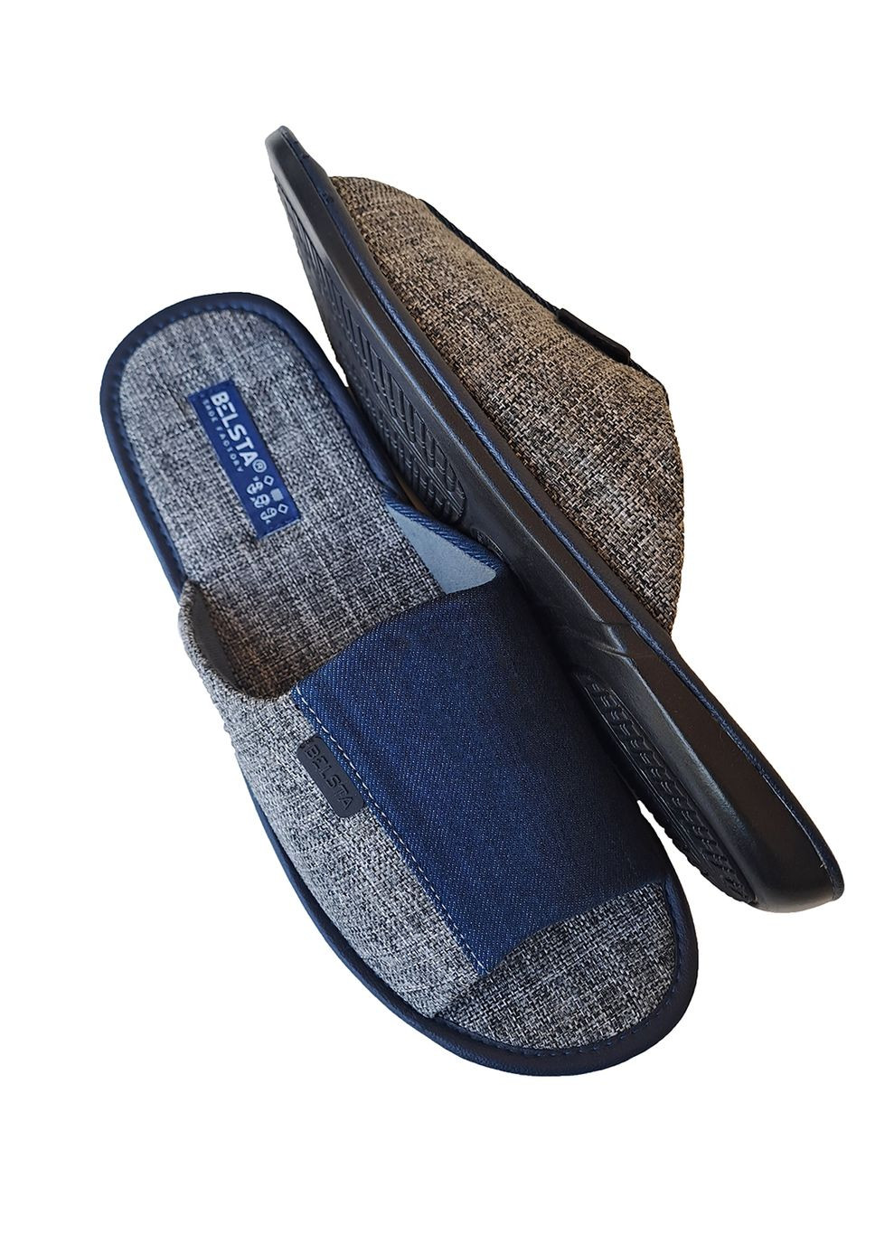 Синие тапочки мужские открытые Белста