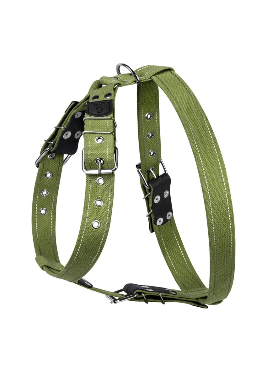 Шлея бавовняна тасьма Брезент для великих собак №1 (ширина 35мм, А:62-86см, В:78-90см) Collar (322642797)