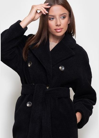 Черное Пальто 1043M-C Черный Black SAM Samange