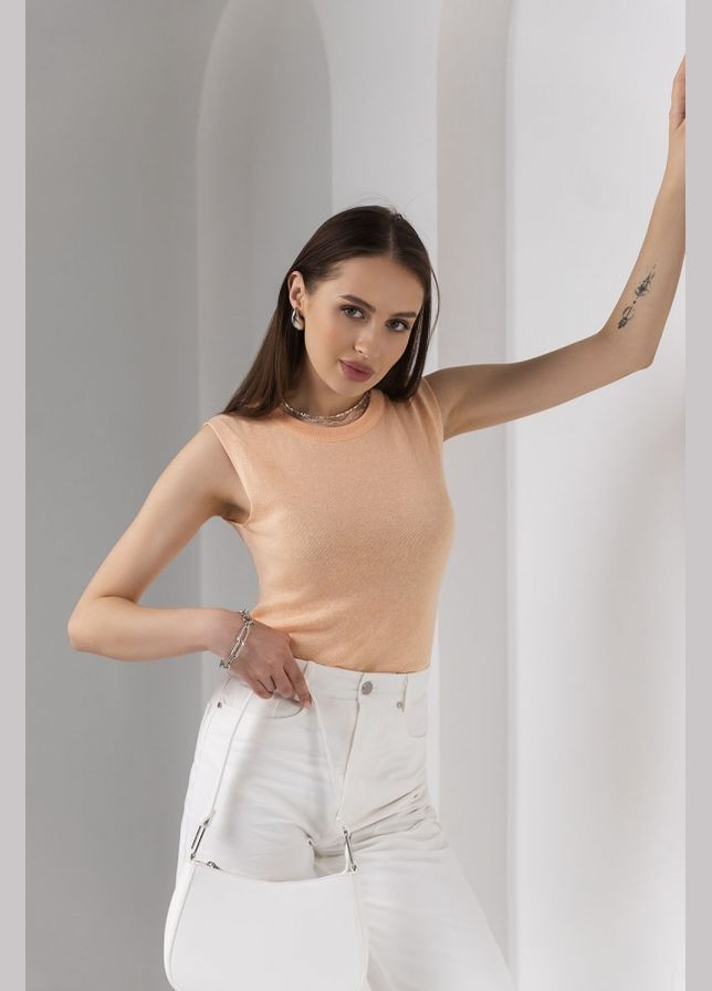 Жіночий базовий напівпрозорий топ із люксової бавовни (2702) Triko Bakh (334710430)