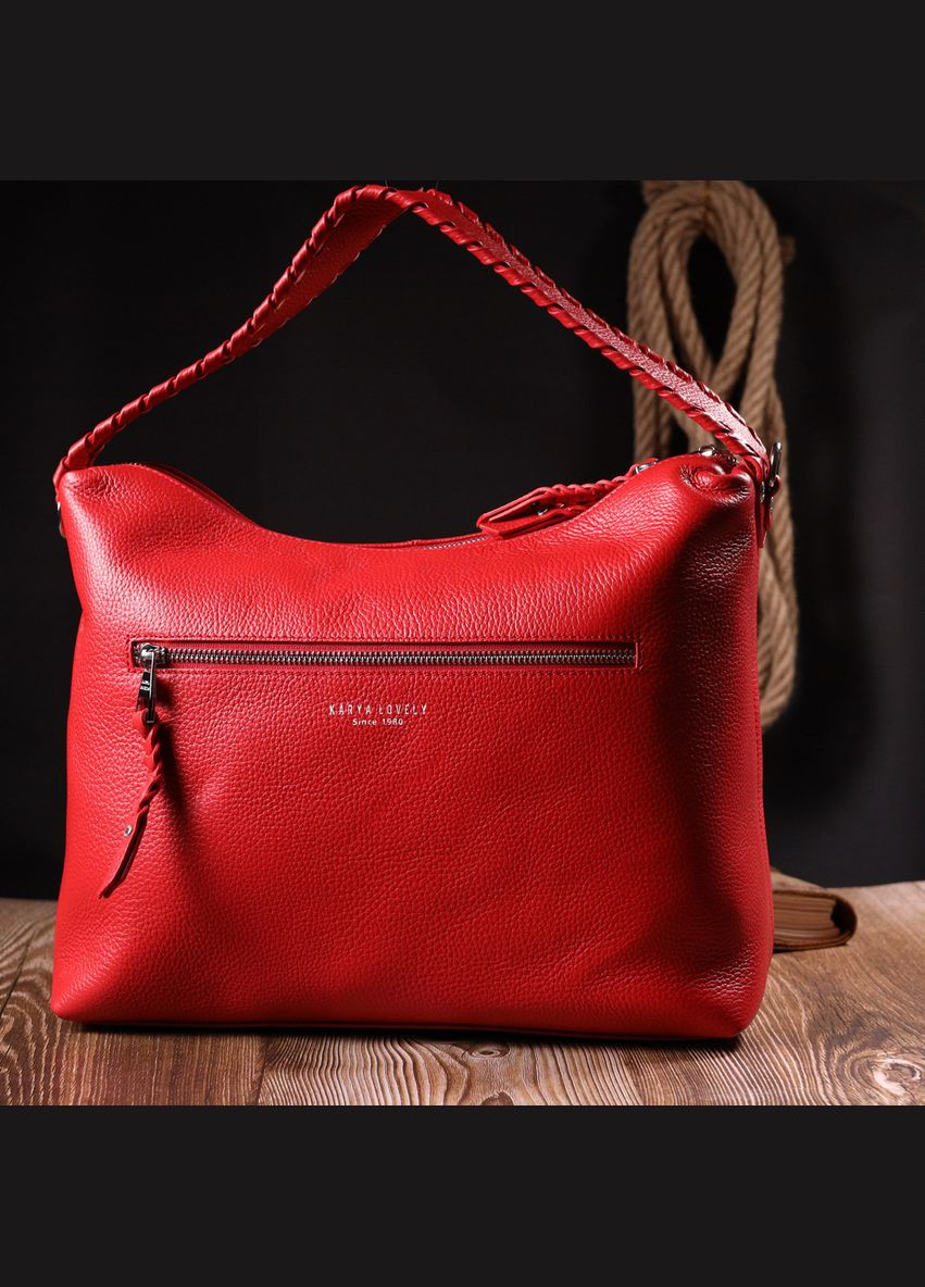 Вмістка жіноча сумка шкіряна червоний 20849 Karya (329195588)