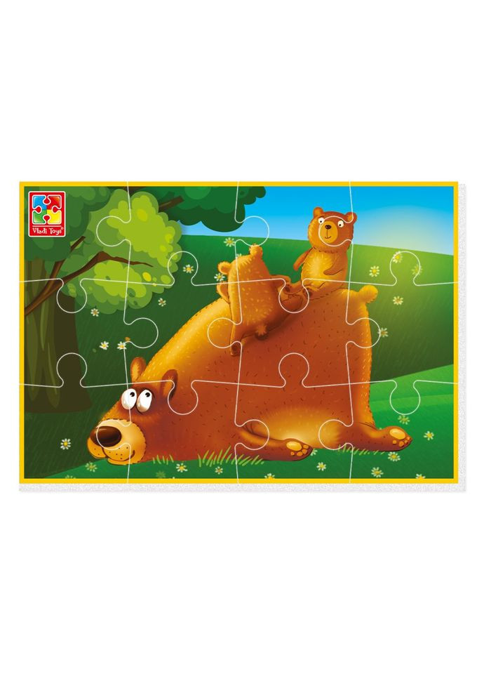 Мягкие пазлы "Медвежонок" VT1103-98, 12 элементов Vladi toys (308861982)