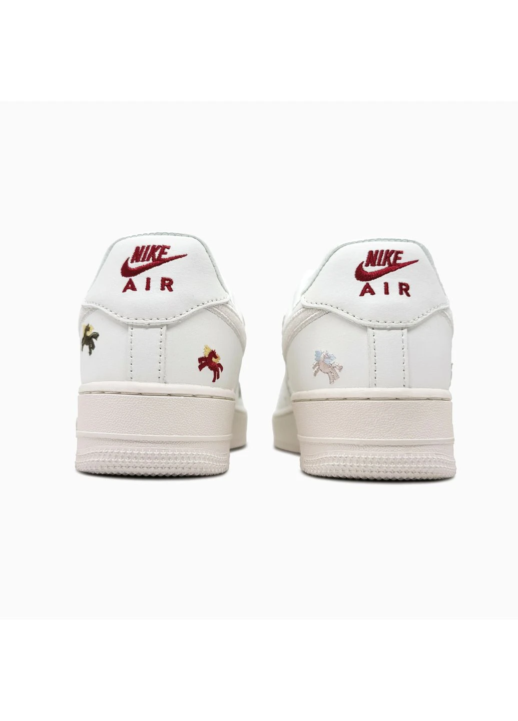 Кроссовки женские и мужские Nike Air Force 1 Low Year Of The Horse | Найк Аир Форс 1 низкие белые No Brand белые демисезоны (400122023)
