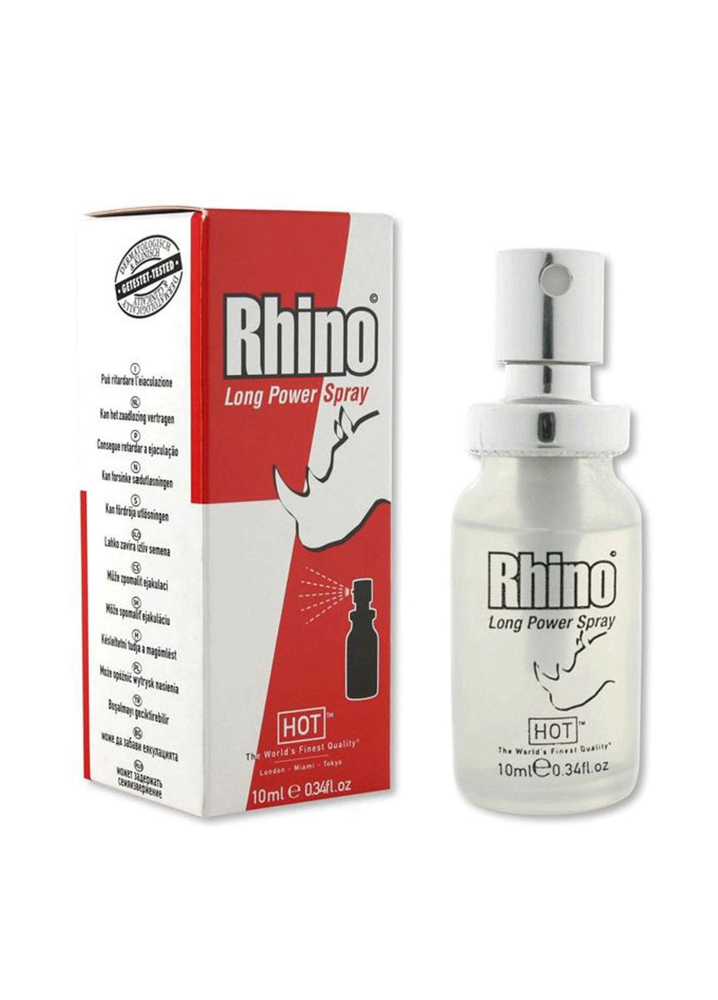 Спрей пролонгатор для мужчин RHINO, 10 мл Hot (307153141)