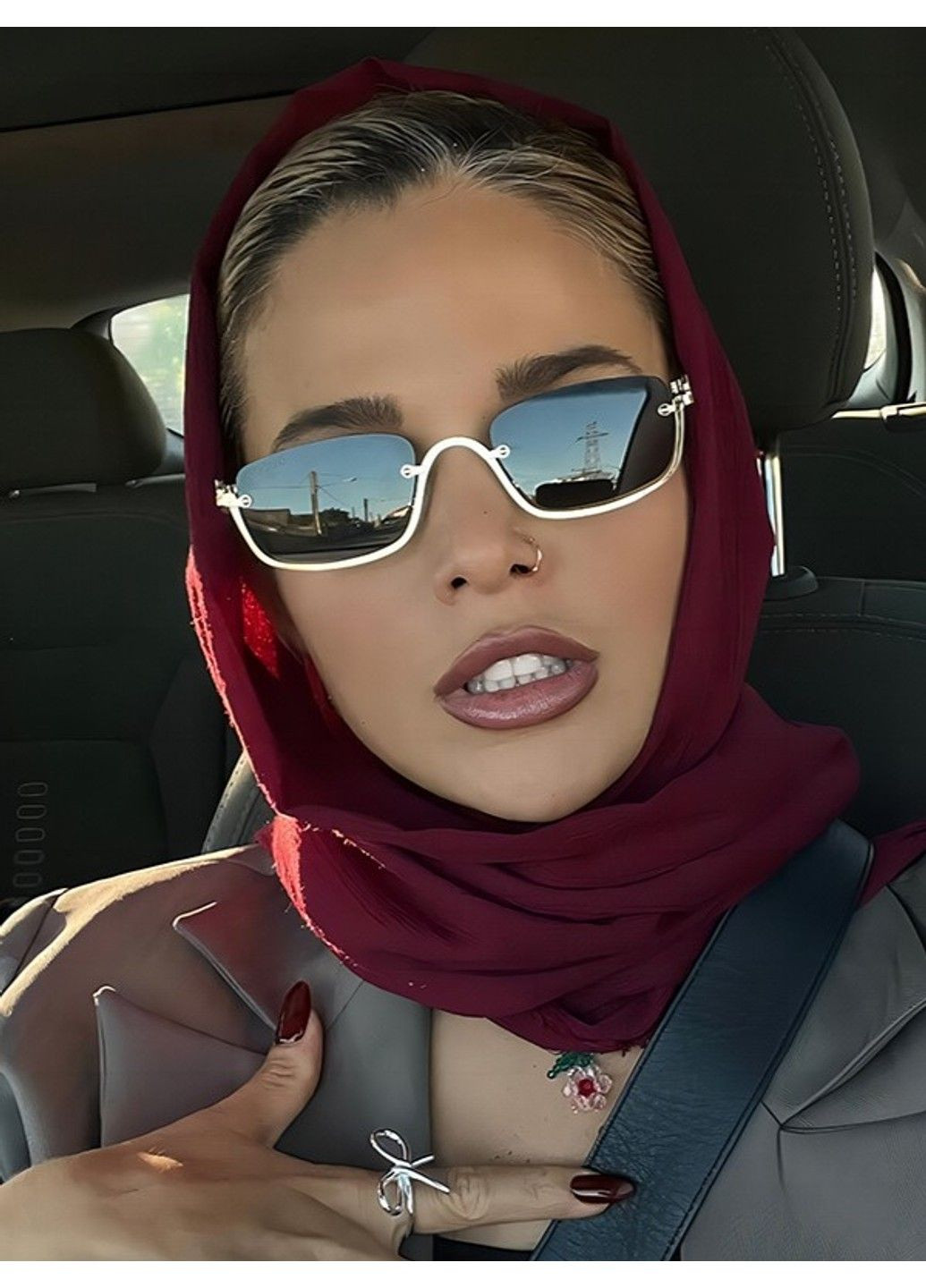 Окуляри сонцезахисні унісекс полуобідкові Enjoy золотисті з чорними лінзами No Brand (317565342)