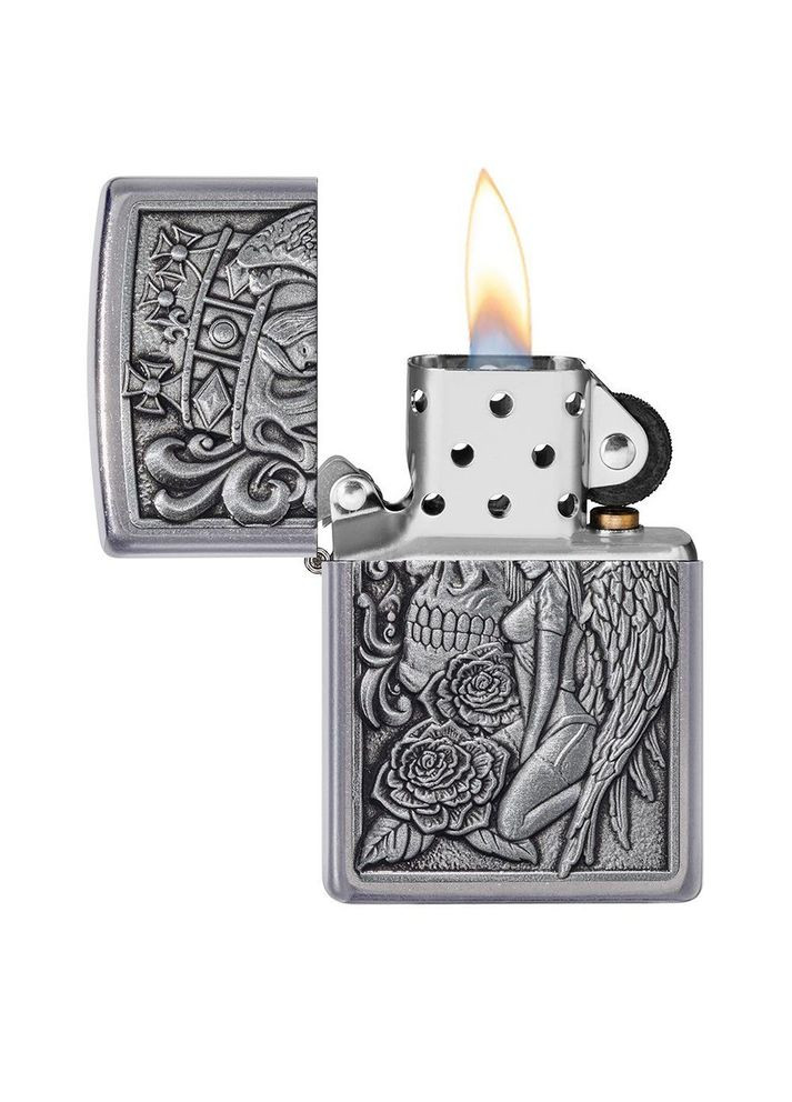 Зажигалка 207 Skull And Angel Emblem 49442 Zippo (316625972)