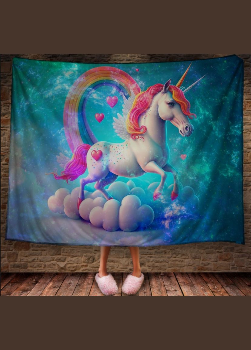 Плед с 3D принтом Единорог Смилл (Единорожки) Перша Креативна мануфактура PERFECTUS Плед (301870375)