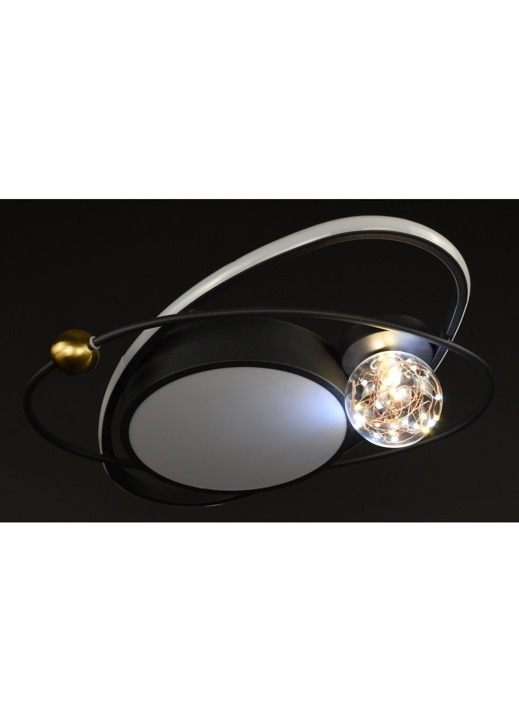 Люстра світлодіодна стельова LED світильник для квартири на стелю лед з пультом 27190 Чорний 12х38х55 см. Sunnysky (365726116)