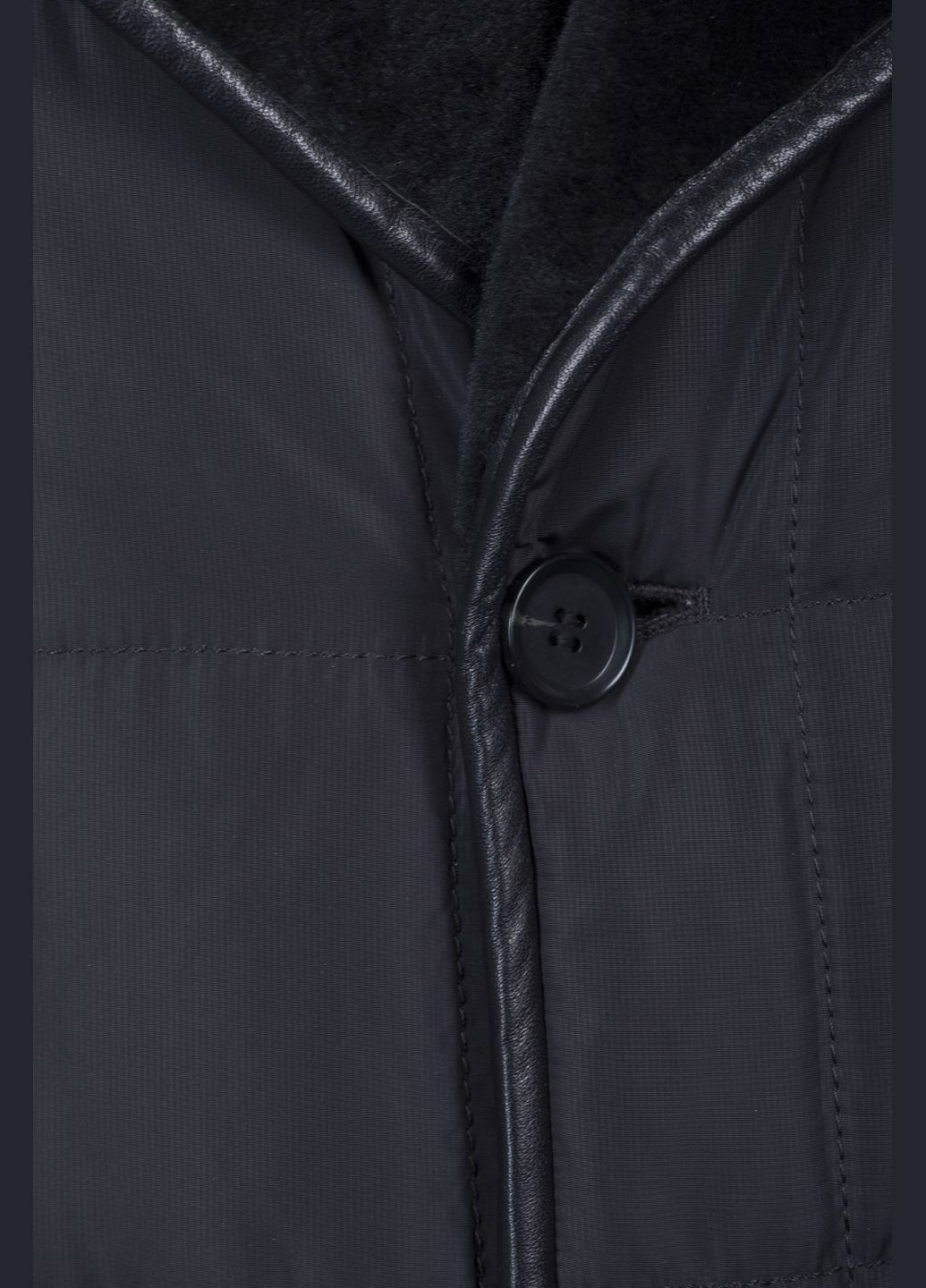 Чорна зимня чоловіча зимова куртка з овчиною чорна класична без підкладки envaross (, ), 27835 No Brand