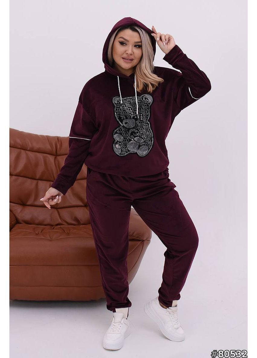 Женский спортивный костюм из мягкого велюра Україна (353492935)