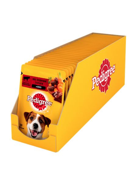 Влажный корм для собак микс с говядиной и ягнёнком в соусе 100 г 262531 Pedigree (323161641)