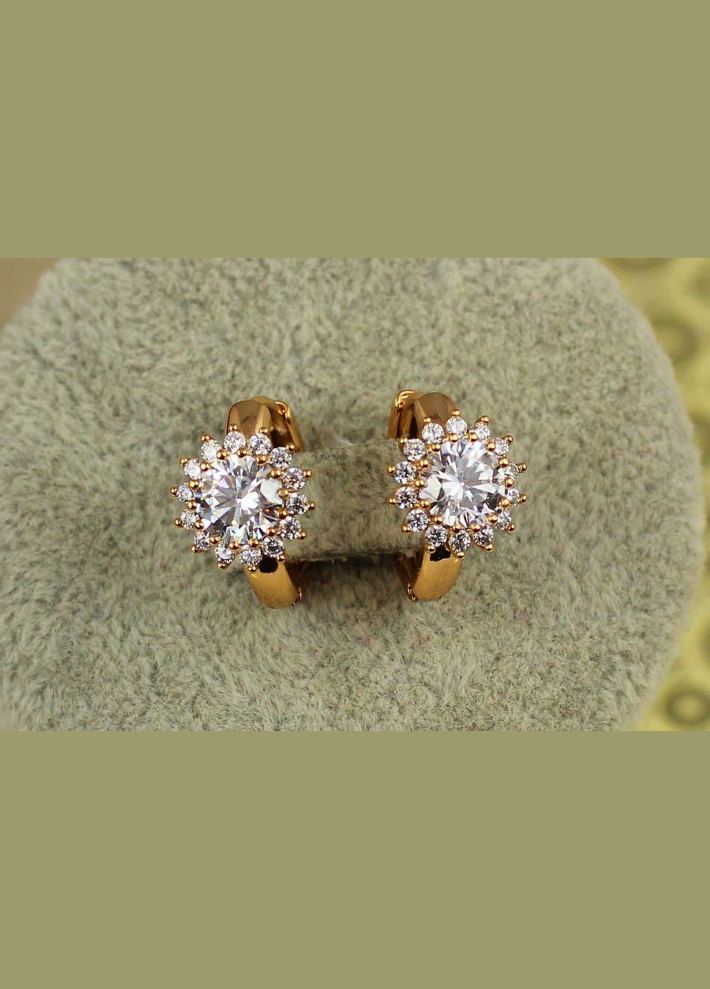 Серьги Подсолнух 1,5 см золотистые Xuping Jewelry (316433041)