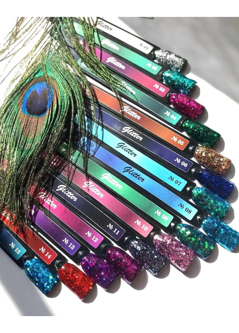 Глиттергель для дизайна Honey Girl №13 с большими блестками No Brand (299385396)