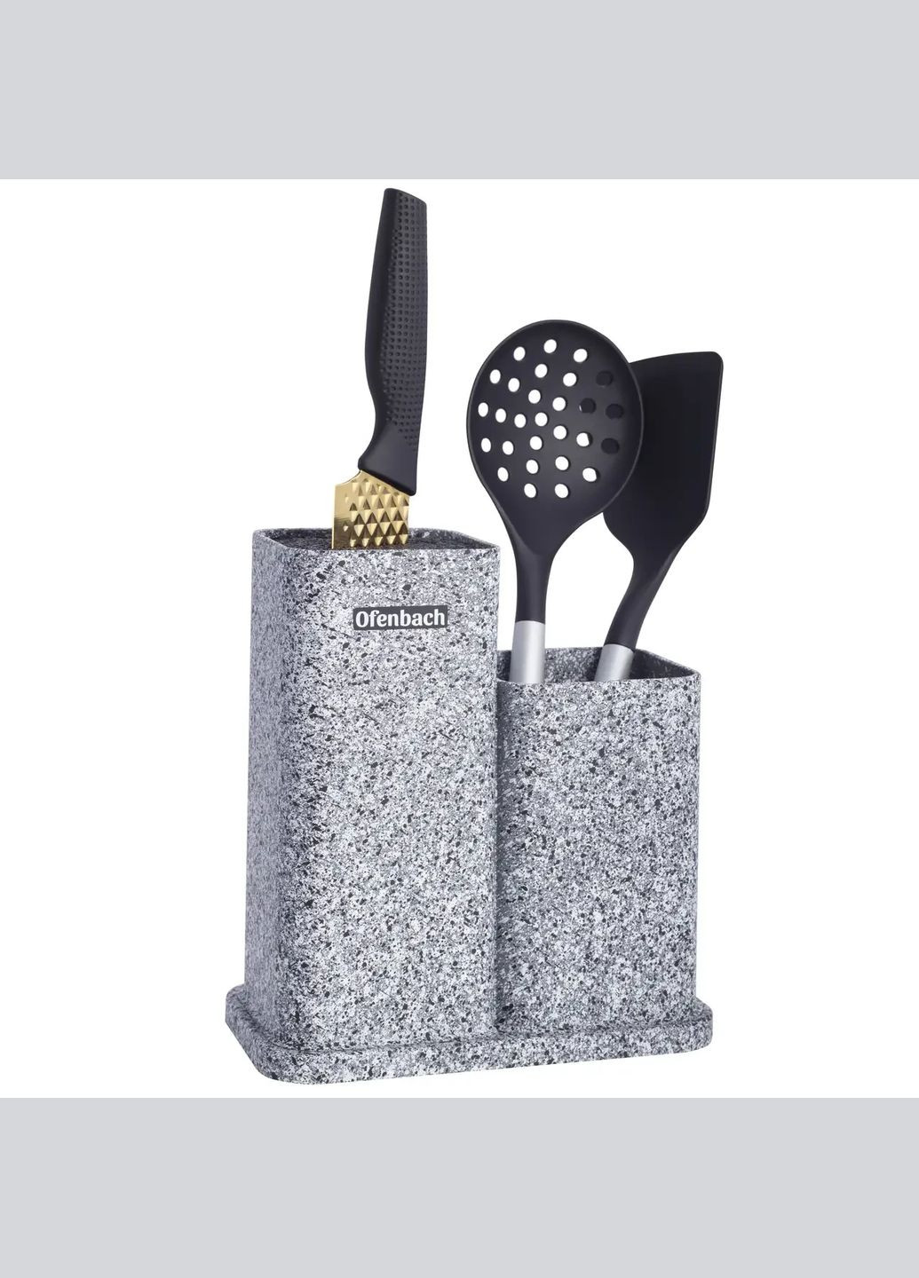 Двойная квадратная подставка для кухонных ножей и кухонных принадлежностей Ofenbach (303211992)