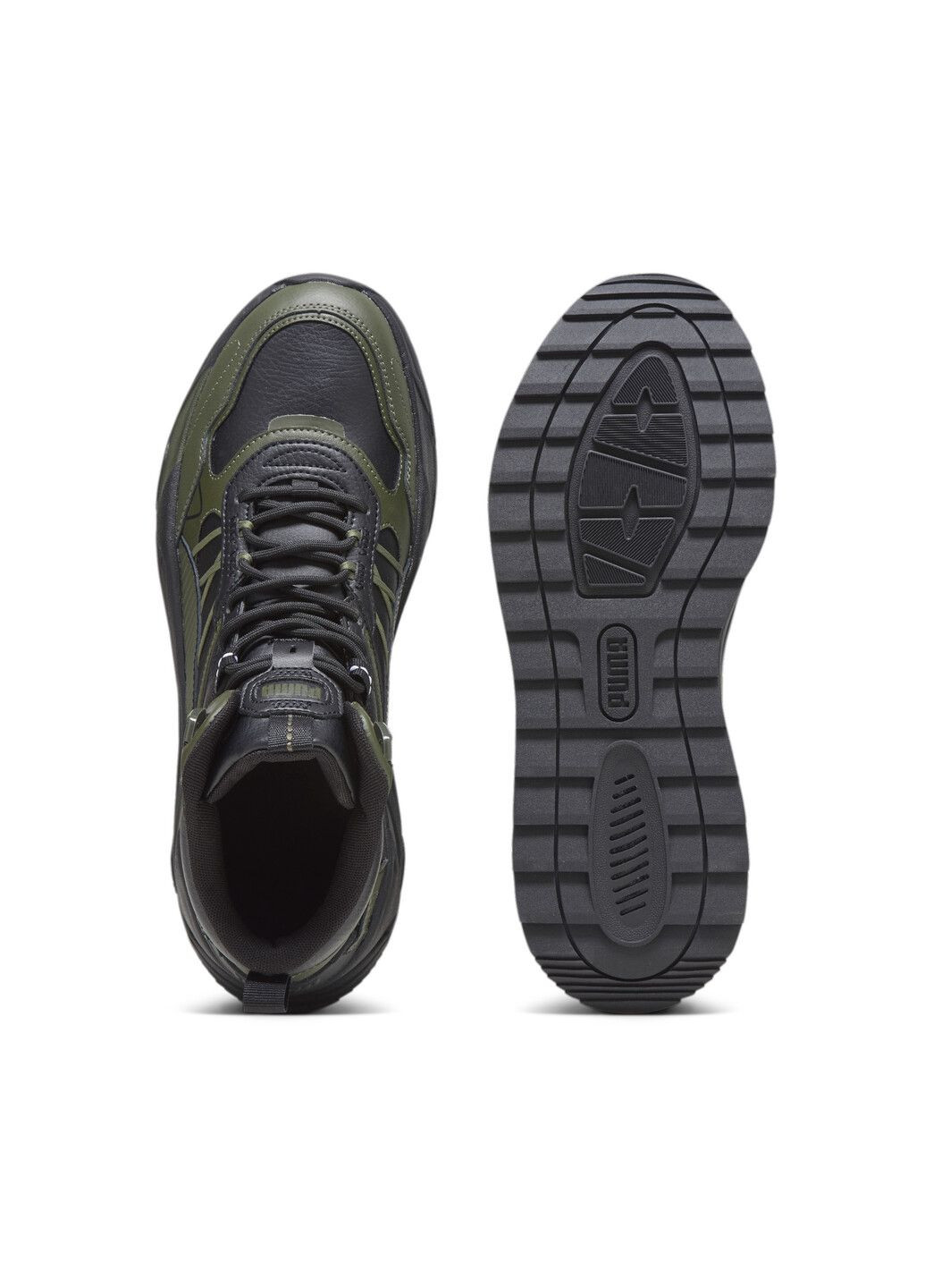 Черные всесезонные кроссовки trinity mid hybrid leather sneakers Puma