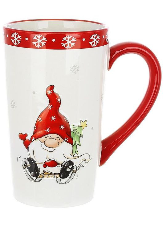 Кружка керамическая высокая "Веселые Гномы" 550мл BonaDi (372172429)