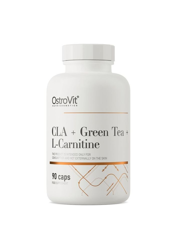 Жироспалювач CLA + Green Tea + L-Carnitine, 90 капсул Ostrovit (322293846)